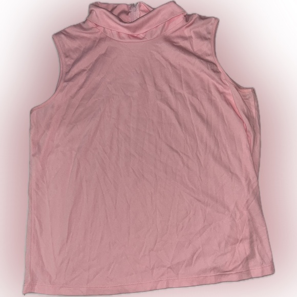 NIBag Vicki Wayne Pink Turtleneck Tank Top Blouse - Picture 1 of 8